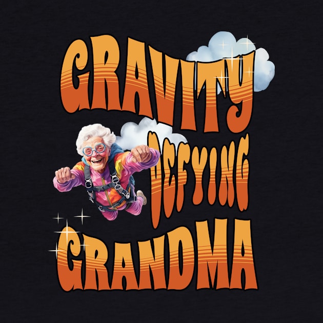 Gravity Defying Grandma, Extreme Sports by New Day Prints